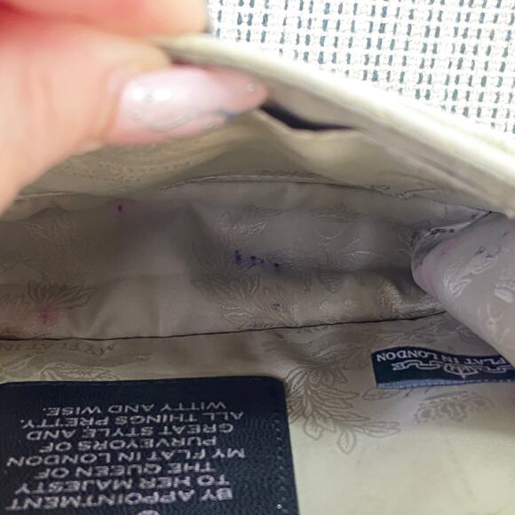 My Flat In London Mini Bag Y2K Glam Silver Top Handle Crossbody Rhinestone Bow - Picture 3 of 16